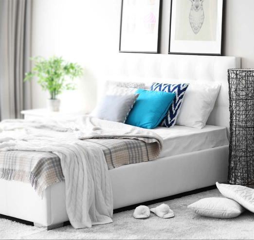 bed in a bedroom