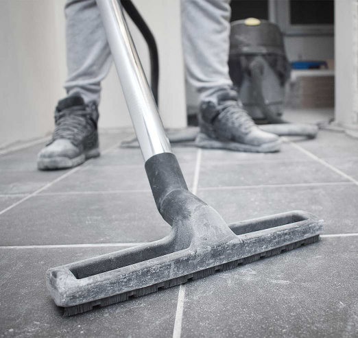 cleaning tiles after builders work