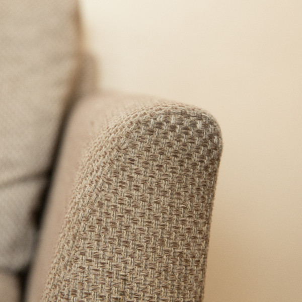 Before a professional upholstery cleaning