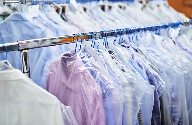 dry cleaned shirts
