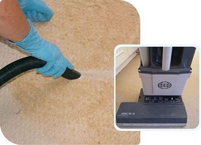 Dry carpet cleaning