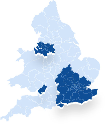 UK areas map